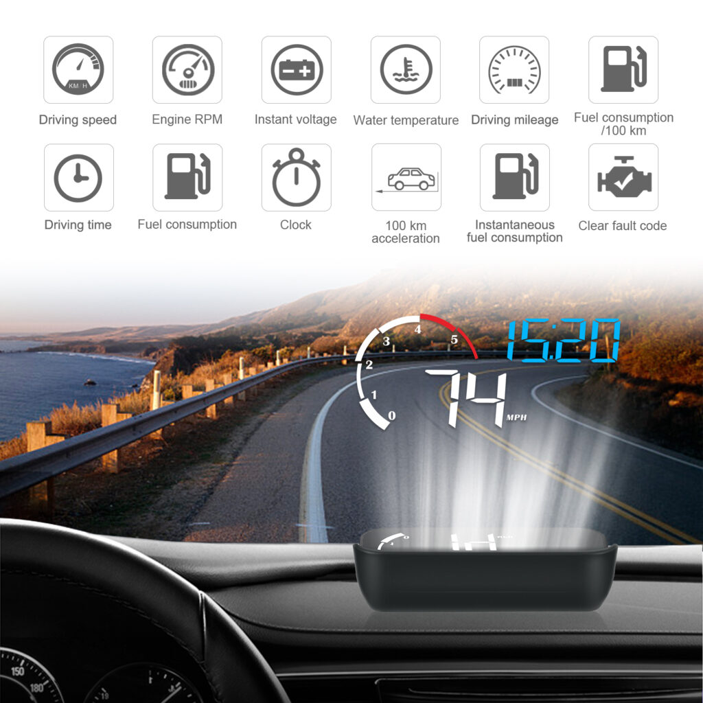 Inch Hud M Head Up Display Obd Head Up Display Multifunction For