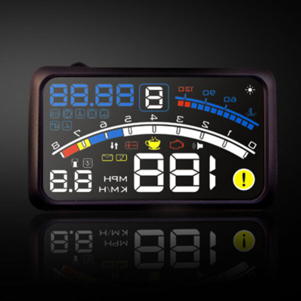 thumbnail image 2 of 5.5" Car HUD Head-Up Display – OBD2 Port Speedometer Projector Speed Warning Gauge – 9-16V, 6 Month Warranty 2 of 5