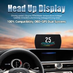 P10 PRO – Affichage Tête Haute OBD2 Pour Voiture | Compteur De Vitesse Digital, Alarme, Codes Erreur | Compatible Tout Véhicule
