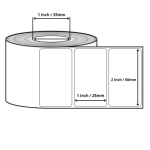 Thermal labels 2 inch x 1 Inch (Set of 12 rolls / 200 labels each)